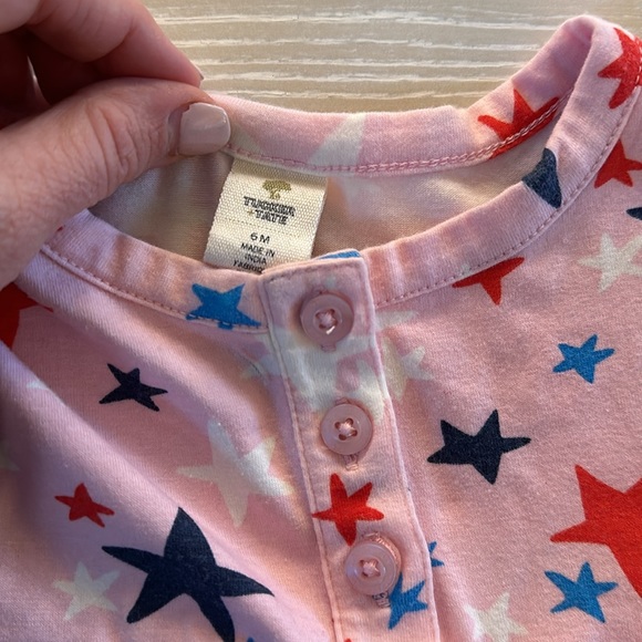 Tucker + Tate Flutter Sleeve Dress in Pink Parfait Star Toss - Picture 2 of 2